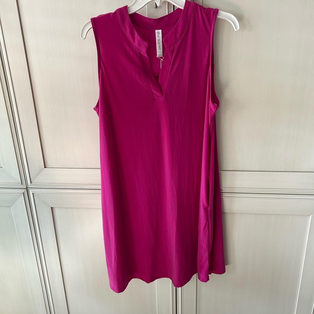 Dear Scarlett Sleeveless Fuchsia Dress